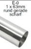 Bild von Endrohrvariante zu Auspuff gerade  rund  1x63mm  nicht eingerollt ohne Absorber