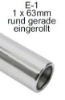 Bild von Endrohrvariante zu Auspuff gerade  rund  1x63mm eingerollt gerade mit Absorber