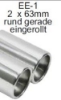 Bild von Endrohrvariante zu Auspuff gerade  rund 2x63mm eingerollt mit Absorber