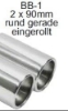 Bild von Endrohrvariante zu Auspuff gerade  rund 2x90mm eingerollt mit Absorber