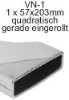 Bild von Endrohrvariante zu Auspuff gerade flachoval 1x203/57mm eingerollt ohne Absorber