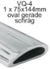 Bild von Endrohrvariante zu Auspuff gerade oval 1x144/75mm eingerollt ohne Absorber