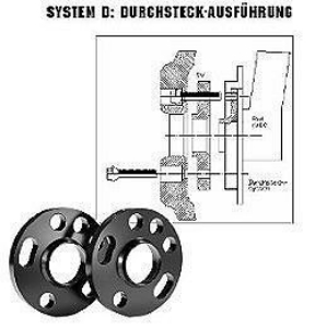 Bild von Distanzscheibe 10mm 5x112-66.6 aus Alu mit Durchsteck-Ausf. System D *